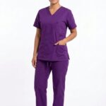 Uniforme Morado Cuello V Corto Universal Lycra Lafayette
