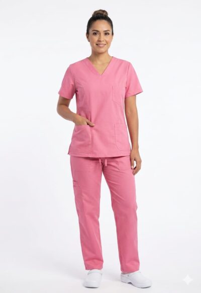 Uniforme Rosado Cuello V Corto Cloro resistente Lafayette