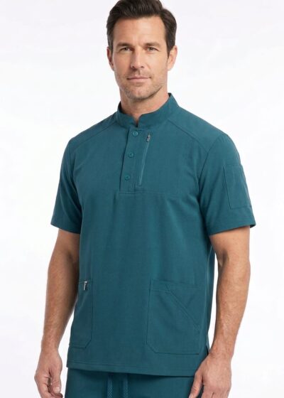 Uniforme Verde Petróleo Cuello Militar Antifluido Importado Licrado (2)