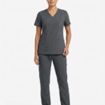 Uniforme Gris Oscuro Cuello V Corto Cloro resistente Lafayette