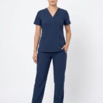 Uniforme Azul Dia Cuello V Antifluido Lotus Lycra Lafayette