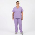 Uniforme Lila Cuello V Vivo Azul cielo Antifluido Universal Cloro-resistente Lafayette