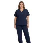 Uniforme Azul Noche Cuello V Universal Lycra Lafayette