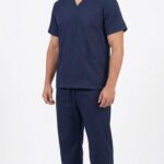 Uniforme Azul Media Noche Cuello V Lotus Lycra Lafayette