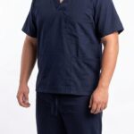 Uniforme Azul Noche Cuello V Universal Lycra Lafayette