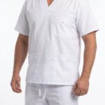 Uniforme Blanco Vivo Blanco Cuello V Micro-dril Lafayette