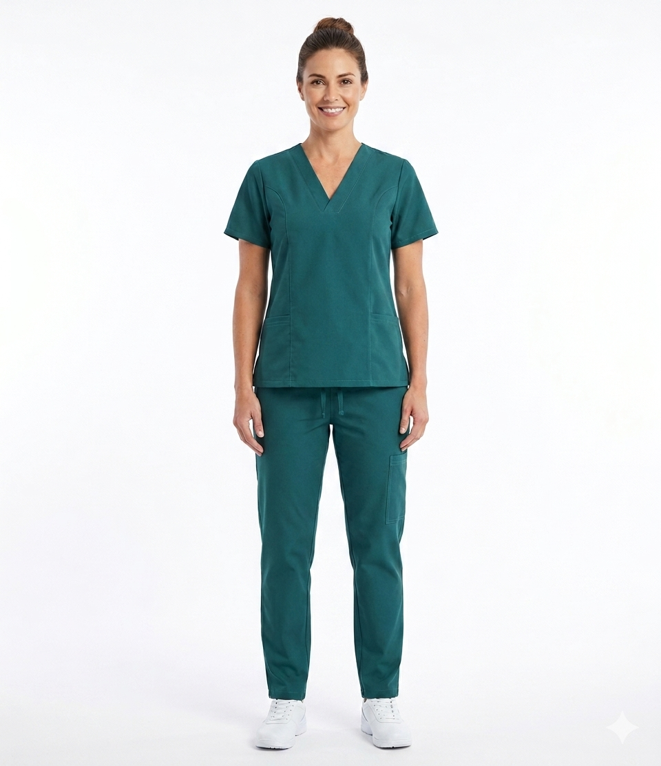 Uniforme Verde Pasto Cuello V Antifluido Universal Lafayette
