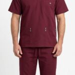 Uniforme Vinotinto Vivo Gris Cuello V Universal Lafayette