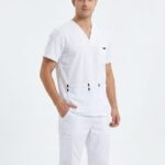 Uniforme Blanco Cuello V Antifluido Importado