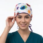 Gorro Antifluido Estampado Come galletas Con Moño Ajustable