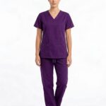 Uniforme Morado Cuello V Corto Lotus Lycra Lafayette