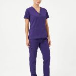 Uniforme Morado Cuello V Vivo Gris Universal Lafayette