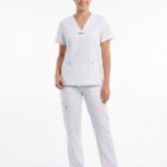 Uniforme Blanco Cuello V Vivo Azul California Lafayette