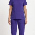 Uniforme Cuello Redondo Cremallera Corta Morado Universal Lycra Lafayette