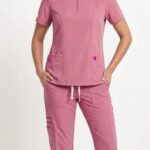 Uniforme Rosado Cuello Redondo Cremallera Corta Vivo Rosa Universal Lafayette