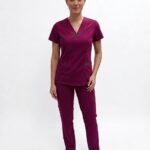 Uniforme Cereza Cuello V Vivo Gris California Lycra Lafayette