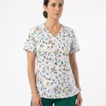 Blusa Cuello V Antifluido Estampado Niños
