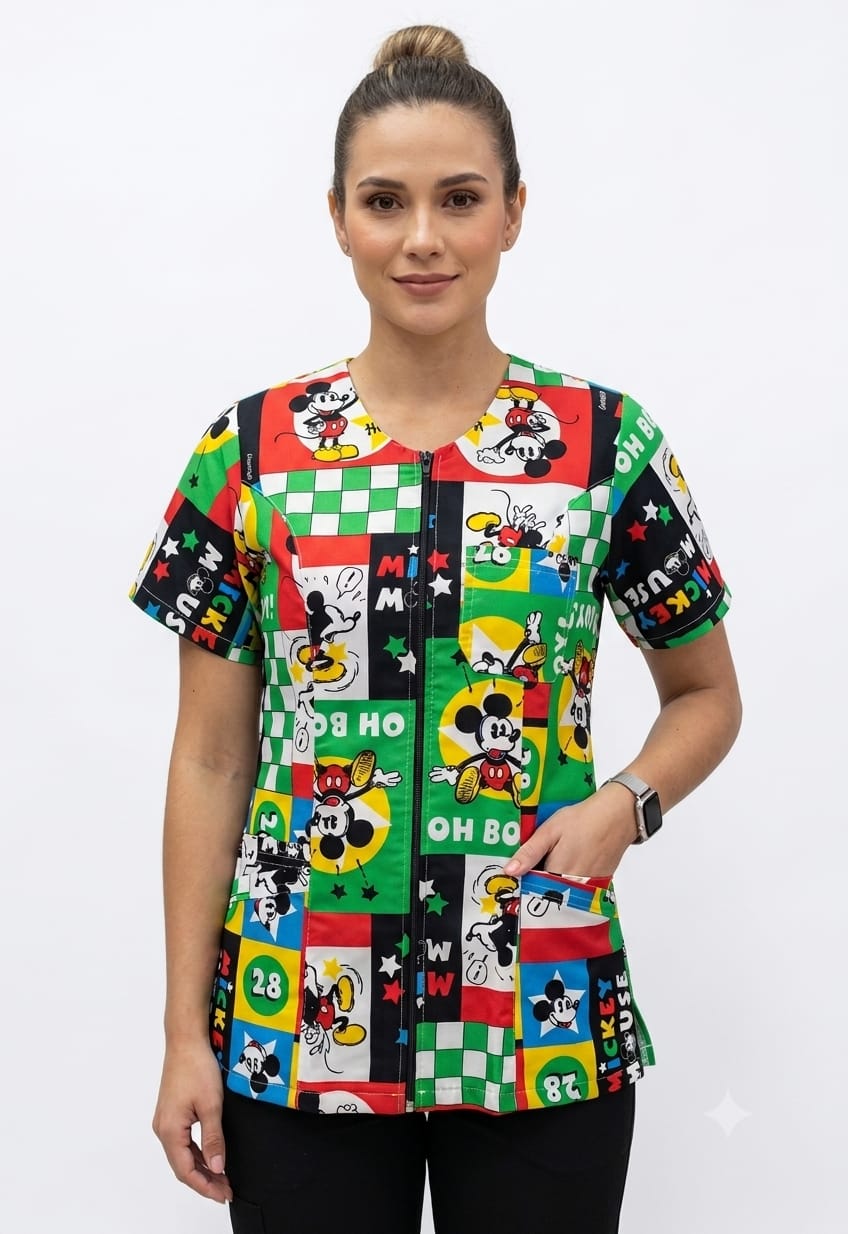 Blusa Cuello Redondo Cremallera Estampado Mickey 34001 Blusa Cuello Redondo Cremallera Estampado Mickey - Imagen 1