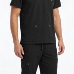 Uniforme Negro Vivo Gris Cuello V California Lycra Lafayette