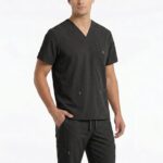 Uniforme Negro Vivo Gris Cuello V Ristop Lafayette