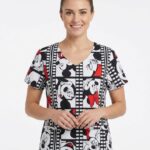 Blusa Cuello V Sublimado Minnie Antifluido Importado