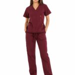 Uniforme vinotinto Cuello Cruzado Vivo Salmon Universal Lafayette