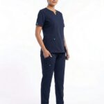 Uniforme AzulCuello V En pico Vivo Azul Universal Lycra Lafayette