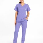 Uniforme Lila Cuello Cruzado Vivo Blanco Lotus Lafayette
