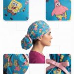 Gorro Antifluido Azul Agua Moño Bob Esponja