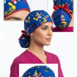 Gorro Antifluido Azul Rey Moño Mickey