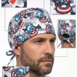 Gorro Antifluido Blanco-Gris Estampado Capitan America Pop