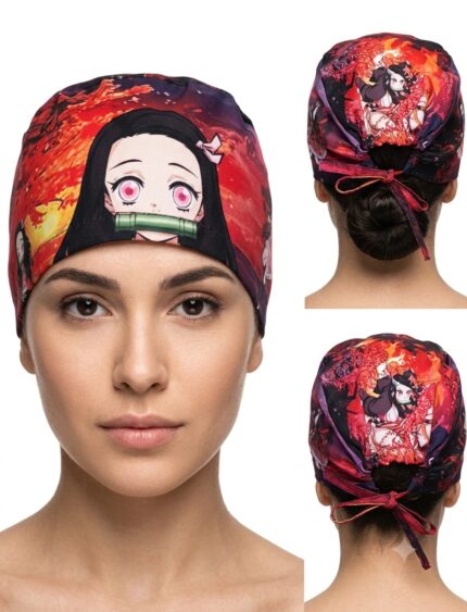 Gorro Antifluido Estampado Nezuko Kamado