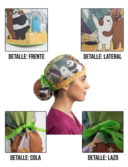 Gorro Antifluido Moño Estampado Escandalosos
