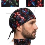 Gorro Antifluido Negro Estampado Marvel
