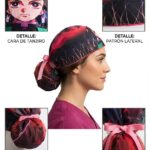 Gorro Antifluido Negro-Fucsia Moño Tanjiro