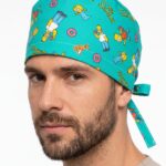 Gorro Antifluido Verde Aguamarina Estampado Los Simpson