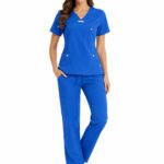 Uniforme Azul Rey Cuello V Vivo Blanco California Lafayette