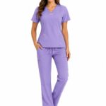 Uniforme Lila Cuello V Vivo Rosado Lotus Lafayette