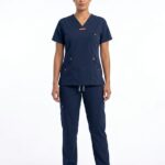 Uniforme Azul Dia Cuello V Vivo Salmon Lotus Lycra Lafayette