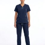 Uniforme Azul Dia Cuello V Vivo Verde Menta Lotus Lycra Lafayette