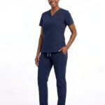 Uniforme Azul Dia Cuello V Lotus Lycra Lafayette
