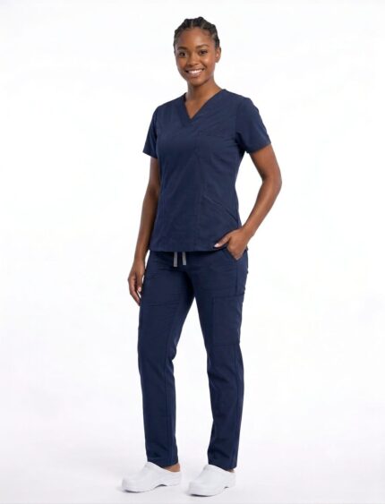 Uniforme Azul Dia Cuello V Lotus Lycra Lafayette