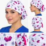 Gorro Antifluido Moño estampado flor/Mariposa