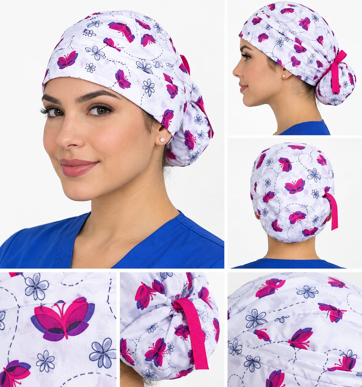 WhatsApp Image 2026-09-14 at 4.40.34 PM Gorro Antifluido Moño estampado flor/Mariposa - Imagen 1