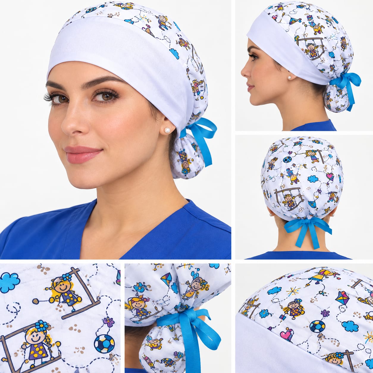 WhatsApp Image 2026-09-14 at 4.40.36 PM Gorro Antifluido Moño Estampado Niños - Imagen 1