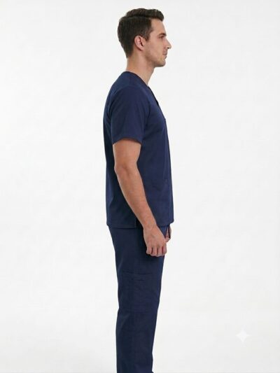 Uniforme Azul Dia Cuello V Antifluido Lotus De Lafayette - Imagen 2