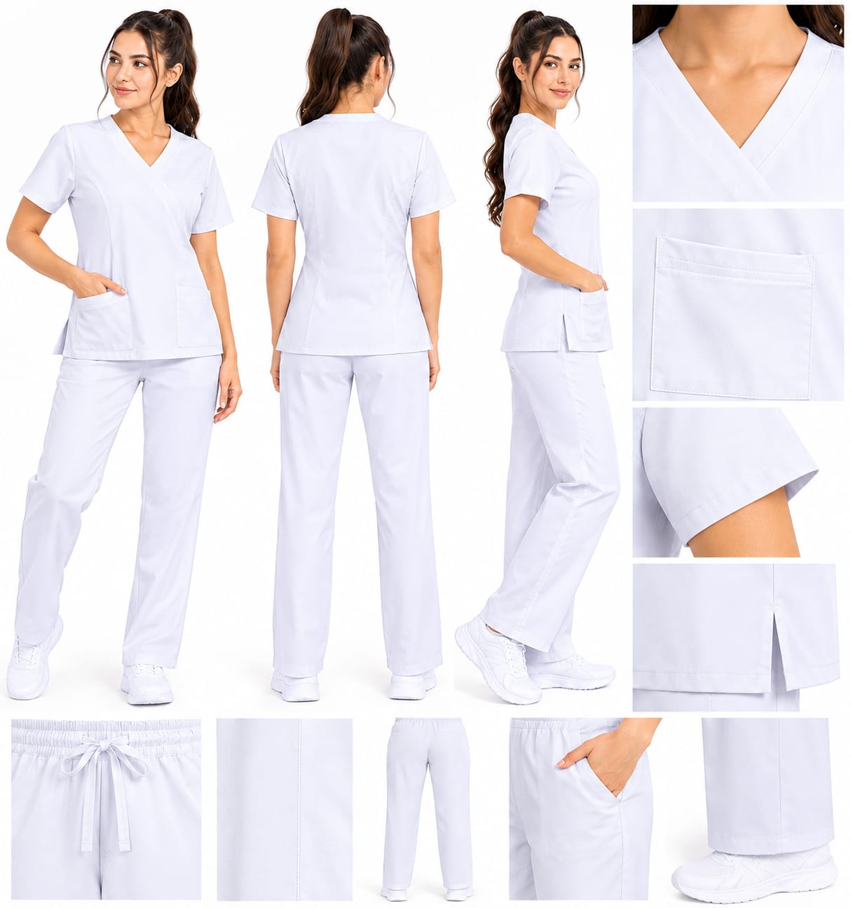 Uniforme Blanco Cuello Diagonal Universal Lycra Lafayette Uniforme Blanco Cuello Diagonal Universal Lycra Lafayette - Imagen 1