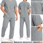 Uniforme Gris Perla Bolsillo Brazo Cuello V Ristop Lafayette