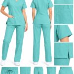 Uniforme Verde Menta Cuello Diagonal Importado Lycra
