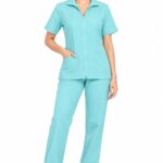 Uniforme Verde Menta Cuello Amanda Importado Licrado